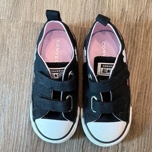 Converse Black and Pink Sneakers Toddler size 8